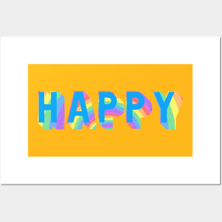 Happy Rainbow Posters and Art